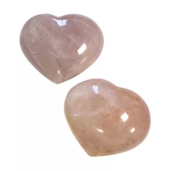 Roze kwarts edelsteen hart 300-400 gram