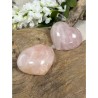 Roze kwarts edelsteen hart 300-400 gram