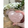 Roze kwarts edelsteen hart 400-550 gram