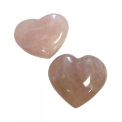 Roze kwarts edelsteen hart 400-550 gram