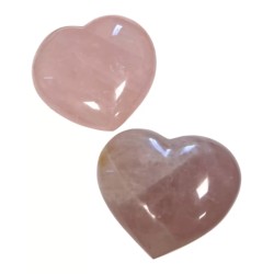 Roze kwarts edelsteen hart 550-750 gram