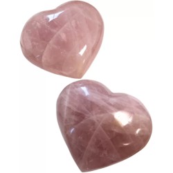 Roze kwarts edelsteen hart 750-1000 gram