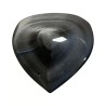 Obsidiaan zilver edelsteen hart ca- 6 cm