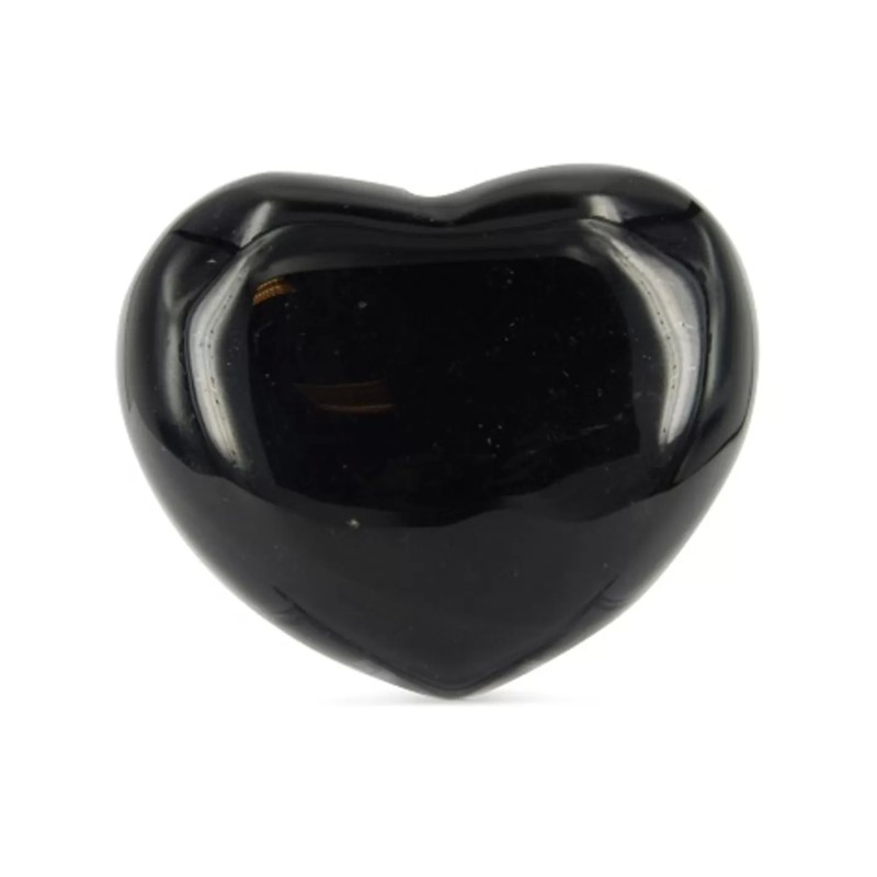 Obsidiaan zwart edelsteen hart 30-35 mm