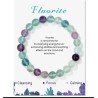 Fluorite edelsteen armband 8mm kralen / 17 size cm