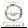 STONES FOR HEALTH PREHNITE EDELSTEEN ARMBAND 8MM KRALEN / 17CM SIZE