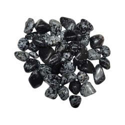 Obsidiaan sneeuwvlok trommelstenen 500 gr. (mt3)