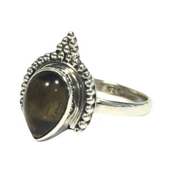 Tijgeroog boho ring zilver...