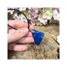 Lapis Lazuli stoere hanger aan koord