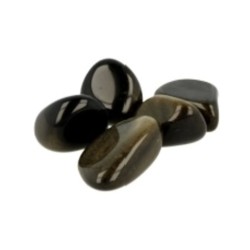 Obsidiaan goud trommelstenen 250 gr. (mt3)