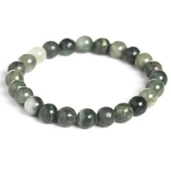 Stones for Health Groene Jasper edelstenen armband 6 mm kralen / Size 17 cm