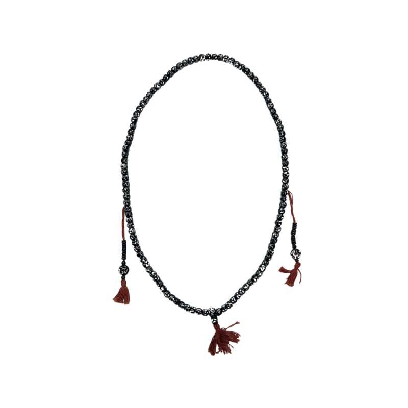 Mala ketting been zwart/wit ohm 35 cm