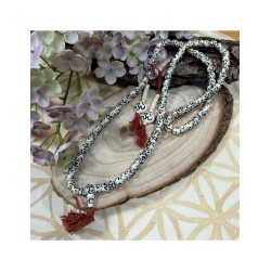 Mala ketting been wit/zwart 35 cm