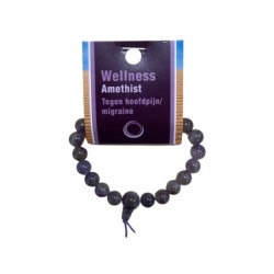 Amethist powerbead armband + kaart