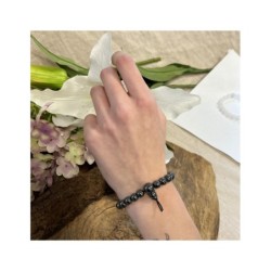 Hematiet powerbead armband + kaart