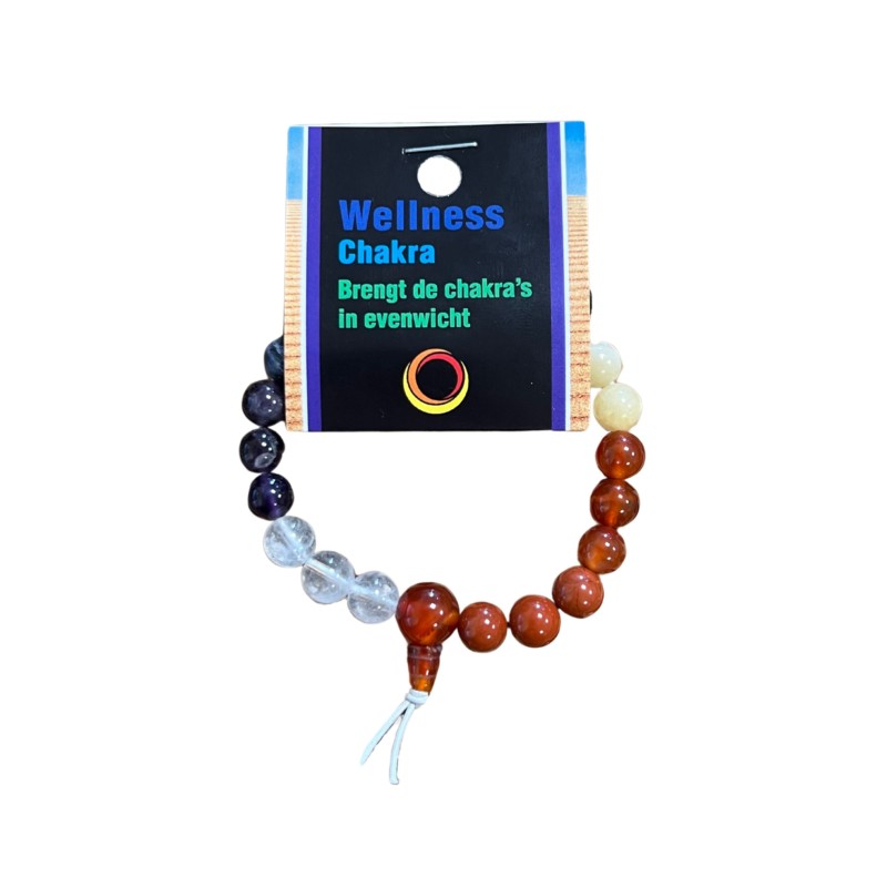 Chakra powerbead armband + kaart