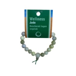 Jade Serpentijn powerbead armband + kaart