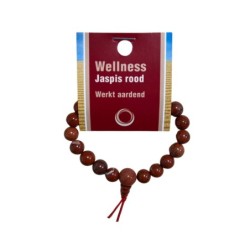 Jaspis rood powerbead armband + kaart