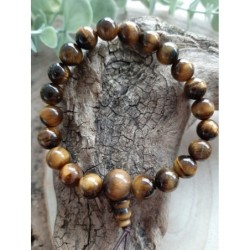 Tijgeroog powerbead armband + kaart