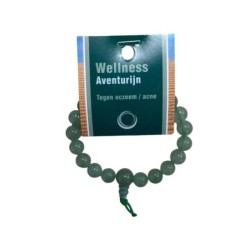 Aventurijn groen powerbead armband + kaart