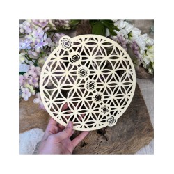 Chakra mandala bord 25 cm (grid plank)