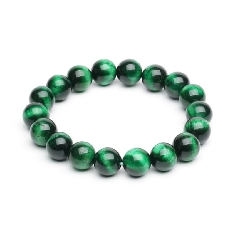 Stones For health Tijgeroog Groen 8 mm kralen / Size 18 CM