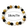 Stones for Health  Body Healing armband Toermalijn , Seleniet , Palo Santo /  8 cm kralen / size 18 cm