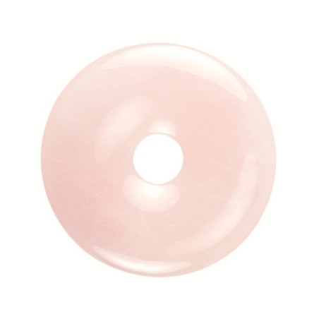 Roze kwarts donut 40 mm