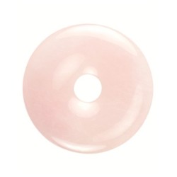 Roze kwarts donut 30 mm