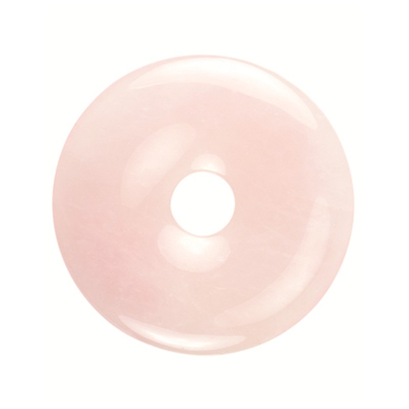 Roze kwarts donut 30 mm