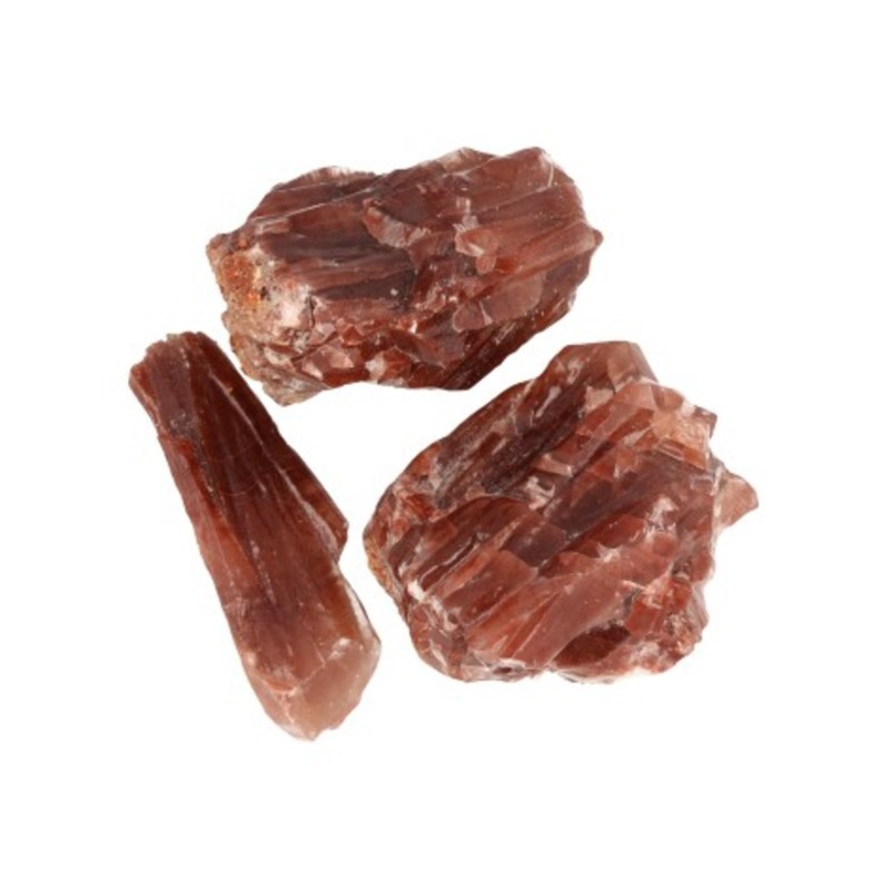 Calciet rood ruw, p/kg