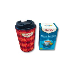 Yogi Tea Set Thermos beker + 1 pakje Throat Comfort