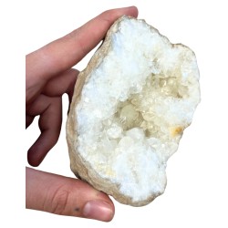 Bergkristal/Calciet geode nr.03