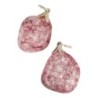 Bergkristal edelsteen hanger crackle roze (gekleurd)