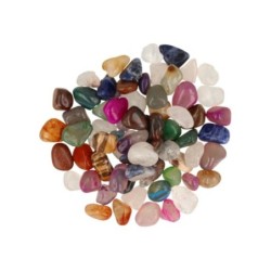 Agaat mix 100 gr. trommelstenen (bijgekleurd) (mt2)