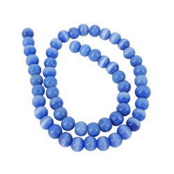 Parelmoer blauw kralen streng (gekleurd) 7 mm