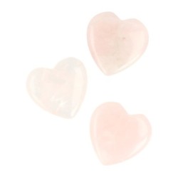 Roze kwarts edelsteen hart 25 mm