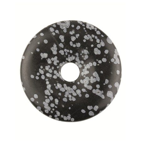 Obsidiaan sneeuwvlok donut 40 mm