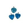 Howliet blauw hart hanger 20 mm (gekleurd)