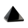 Obsidiaan zwart piramide 25 mm edelsteen