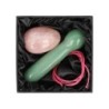 Yoni massage set Roze kwarts / Aventurijn groen