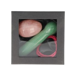 Yoni massage set Roze kwarts / Aventurijn groen