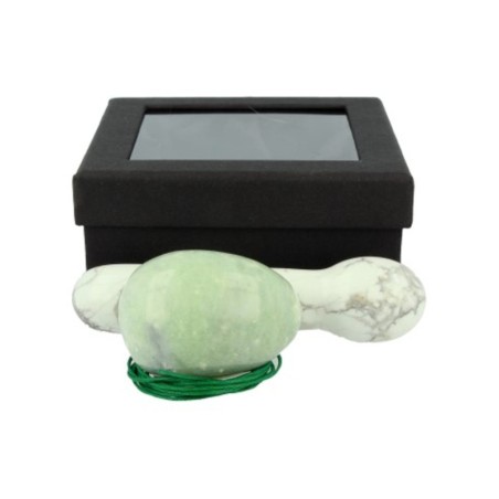 Yoni massage set Chinese Jade / Howliet wit