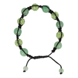 Aventurijn groen glitter shamballa armband