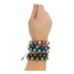 Sodaliet glitter shamballa armband