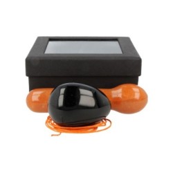 Yoni massage set Obsidiaan / Aventurijn oranje