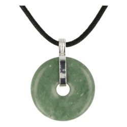 Chinese Jade donuthanger 30 mm aan koord