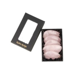 Roze kwarts oplegstenen massage set