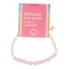 Roze kwarts bar armband + kaart