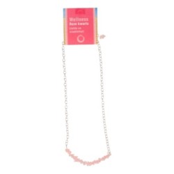 Roze kwarts bar ketting + kaart